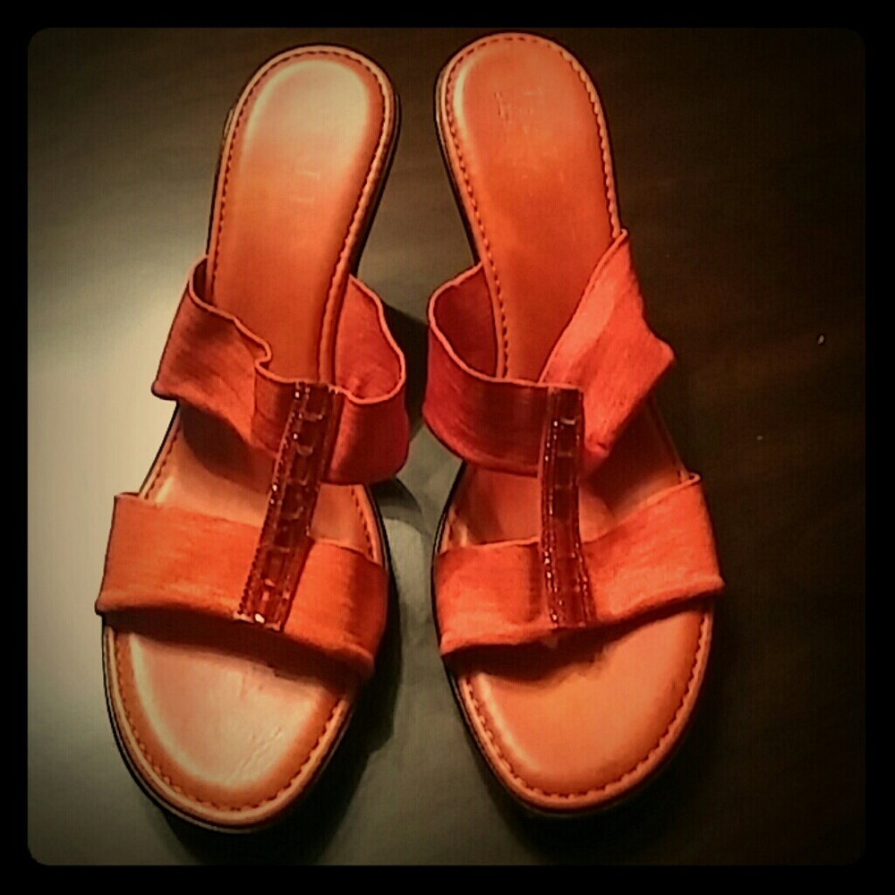 👡👡Size 9 Orange Italian heels 👡👡